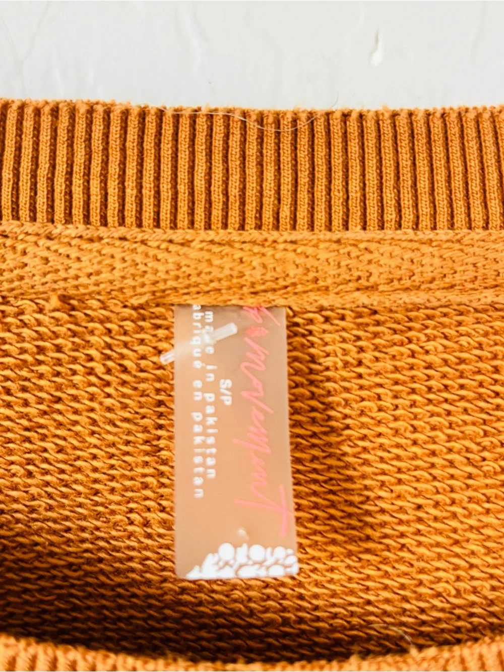 Free People Movement Oversized Crewneck Sweatshirt in Rust Orange - Picture 3 of 7